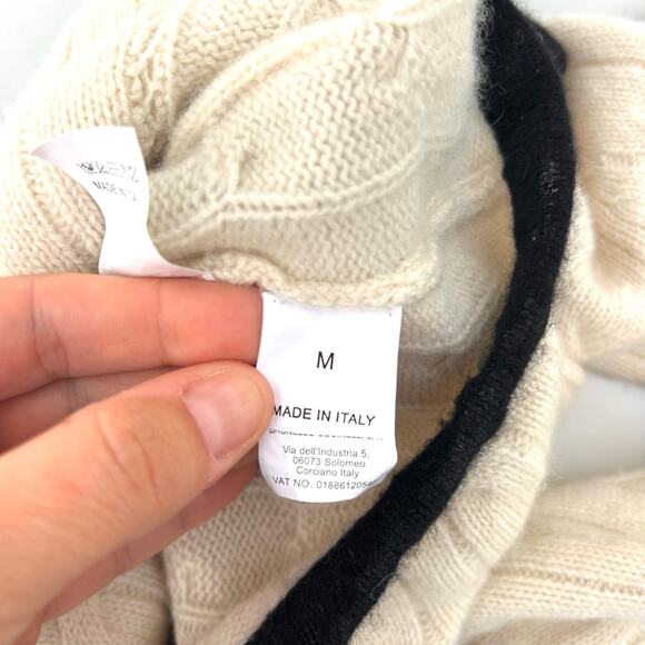 Brunello Cucinelli Cashmere Fitted Knit Cardigan Blazer Jacket Cream Medium - Picture 11 of 11